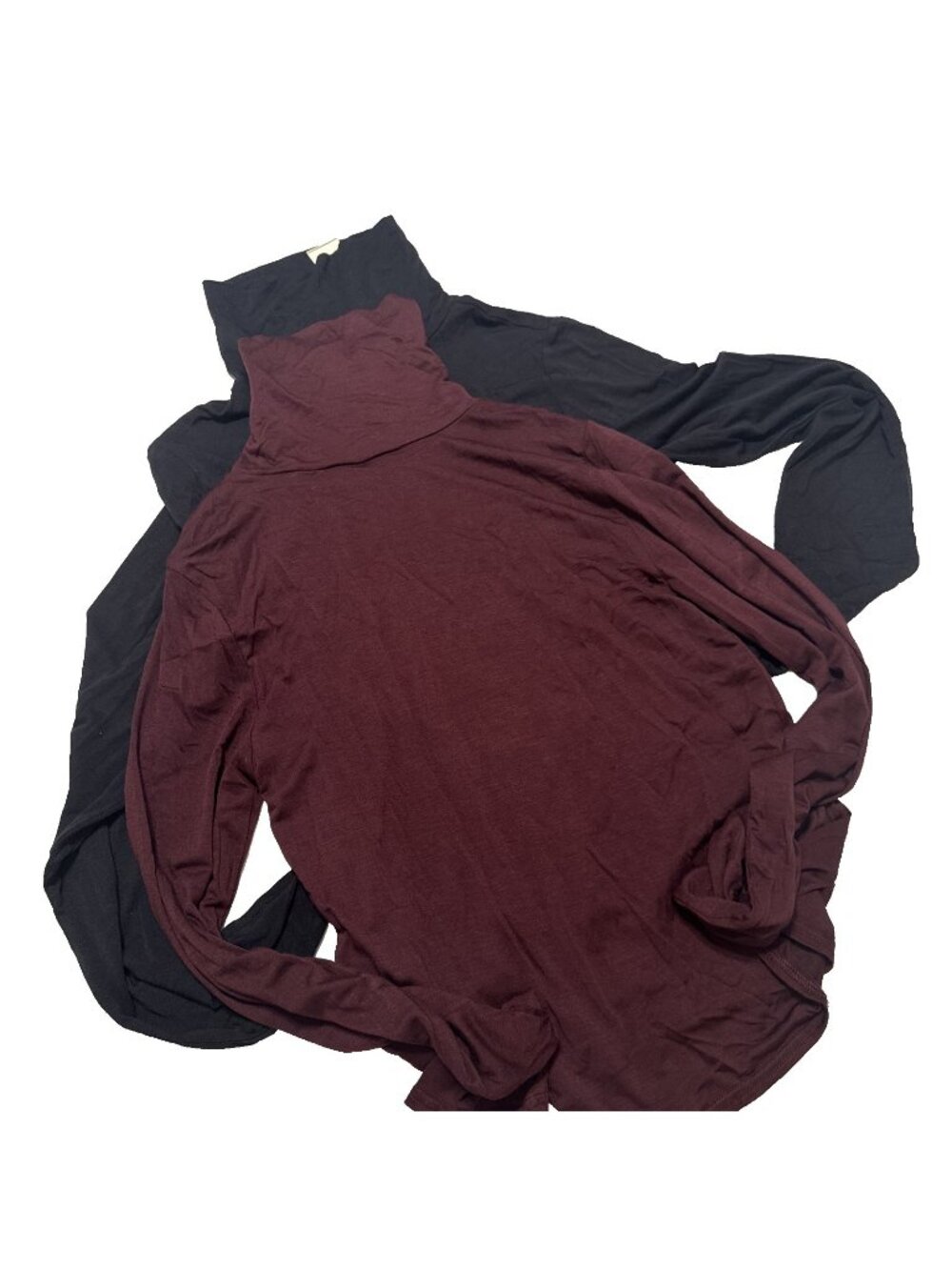 Two Aeropostale Turtlenecks Size Large Maroon & Black